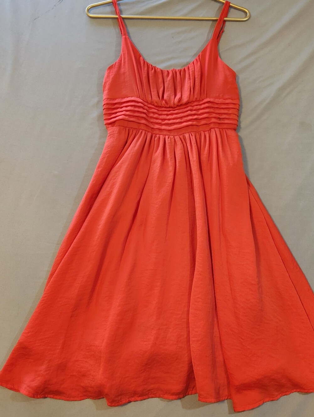 H&M Coral Sleeveless Spaghetti-Strap Dress